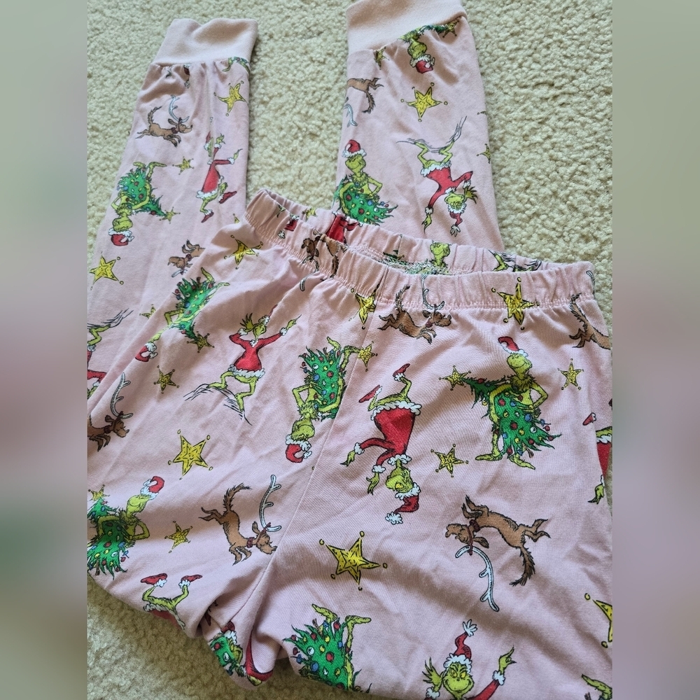 GIRLS 6X Pink Grinch Pajama Pants